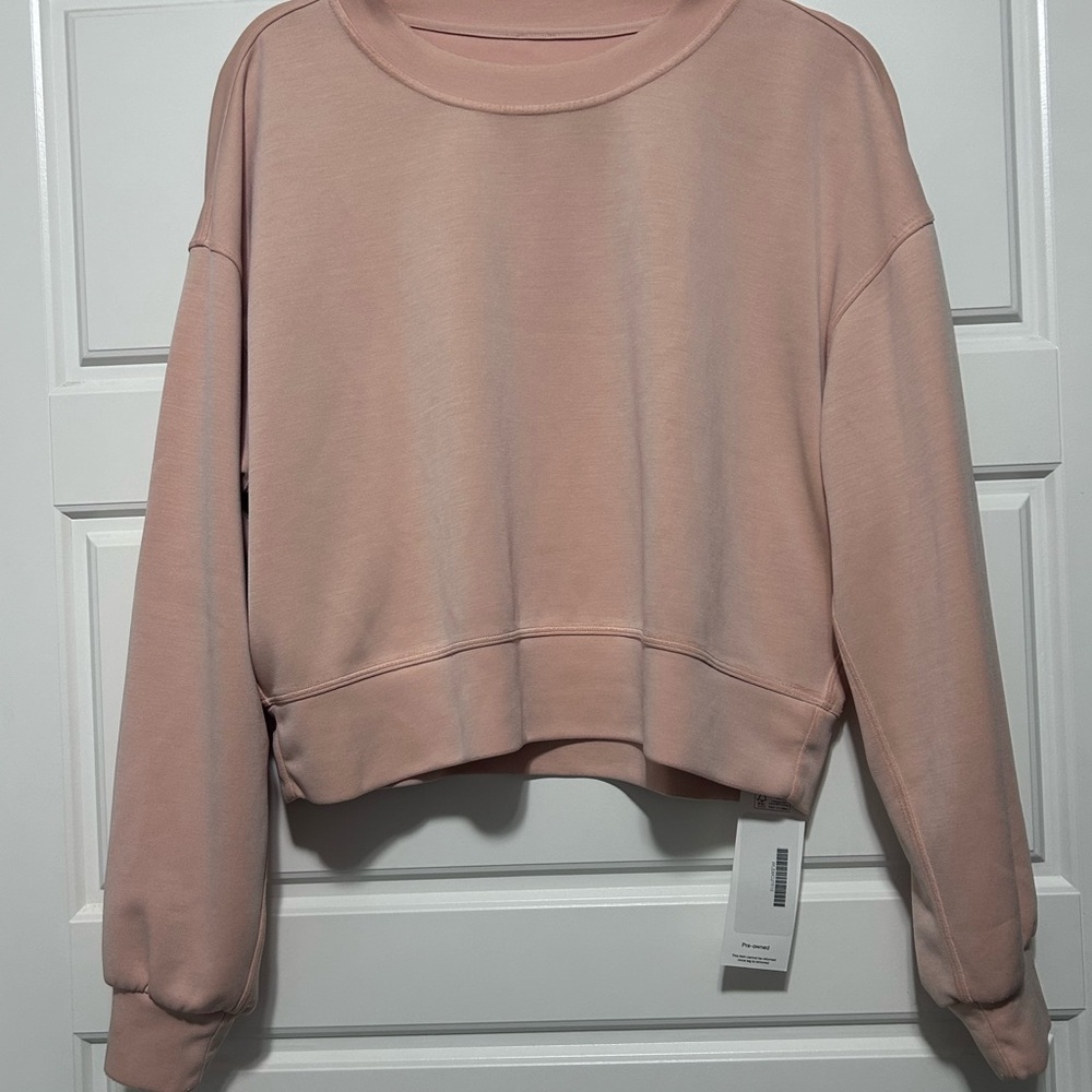 lululemon athletica Cropped Crewneck Sweatshirt in Blush Pink
